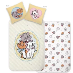   Disney Marie Trio gyerek, ovis ágyneműhuzat 100×140 cm, 40×45 cm