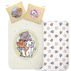   Disney Marie Trio gyerek, ovis ágyneműhuzat 100×135 cm, 40×60 cm
