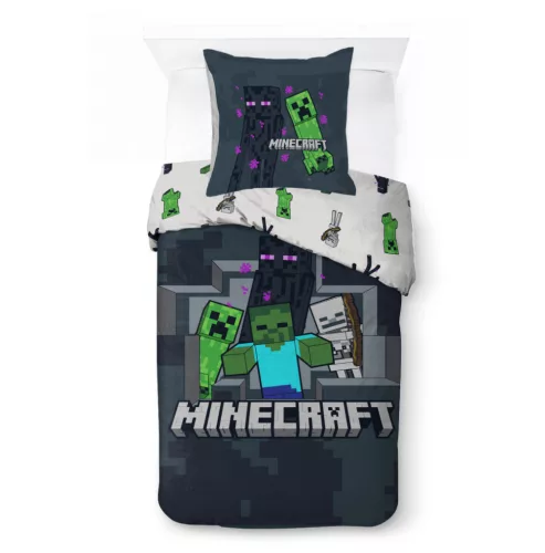 Minecraft Last Block Standing ágyneműhuzat 140×200cm, 70×90 cm