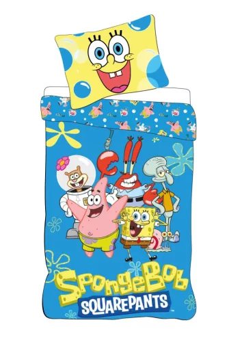 SpongyaBob Sea Squad ágyneműhuzat 140×200cm, 70×90 cm