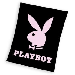 Playboy Black coral fleece polár takaró 150x200cm
