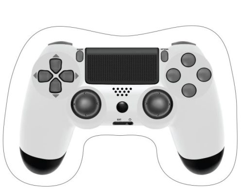 Gamer Pad formapárna, díszpárna 42x29 cm Velúr