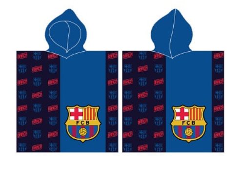 FC Barcelona Blue strand törölköző poncsó 60x120 cm