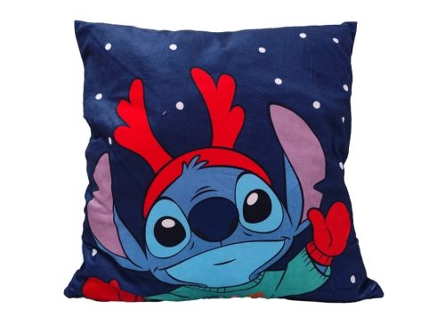 Disney Lilo és Stitch, A csillagkutya Antler Karácsony párnahuzat 40x40 cm Velúr