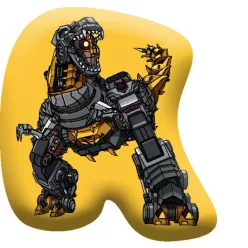 Transformers Yellow formapárna, díszpárna 40x37 cm Velúr