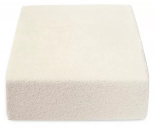 Színes Ecru frottír gumis lepedő 60x120 cm