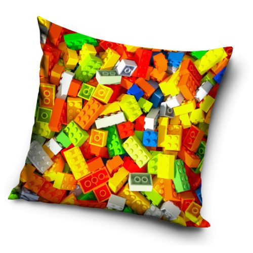 Lego mintázatú Bricks párnahuzat 40x40 cm Velúr