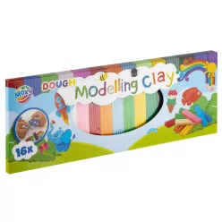 Színes Moxy modellező gyurma 16 db-os