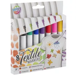 Színes Moxy textil filctoll 8 db-os