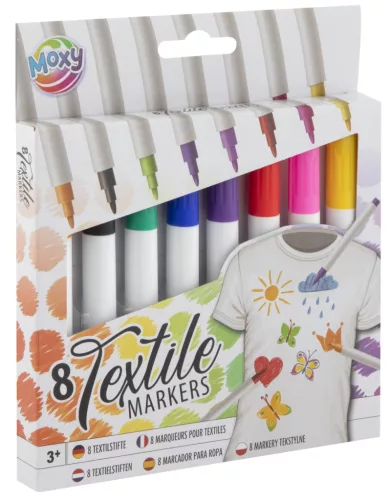 Színes Moxy textil filctoll 8 db-os