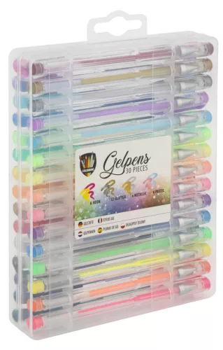 Színes Moxy zselés toll szett 30 db-os dobozban