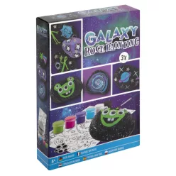 Színes Galaxy kavicsfestő készlet matricával