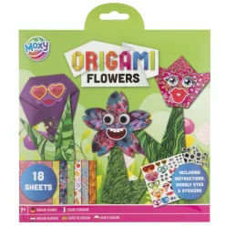Színes Flowers origami virágok kiegészítőkkel