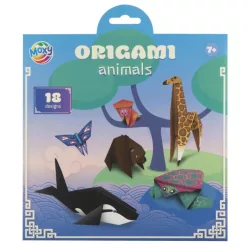 Állatos Colorful origami papír 18 db-os