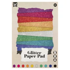 Színes Craft csillámos karton papír A4 10 szín