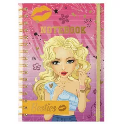 Csajos Besties Blond spirál notesz, füzet A5