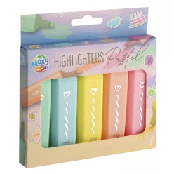 Színes Pastel szövegkiemelő szett 5 db-os