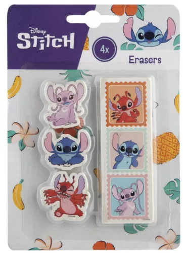 Disney Lilo és Stitch, A csillagkutya Aloha forma radír szett 4 db-os