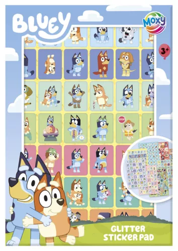 Bluey Friends csillámos matricás album 8 ív