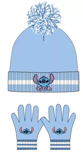 Disney Lilo és Stitch, A csillagkutya Blue gyerek sapka + kesztyű szett