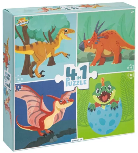 Dinoszaurusz Fun 4 az 1-ben puzzle