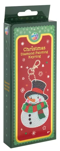Karácsonyi Snowman gyémántszemes kulcstartó készítő szett