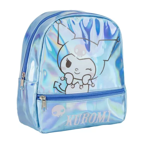 Hello Kitty Kuromi Iridescent hologrammos hátizsák, táska 23 cm