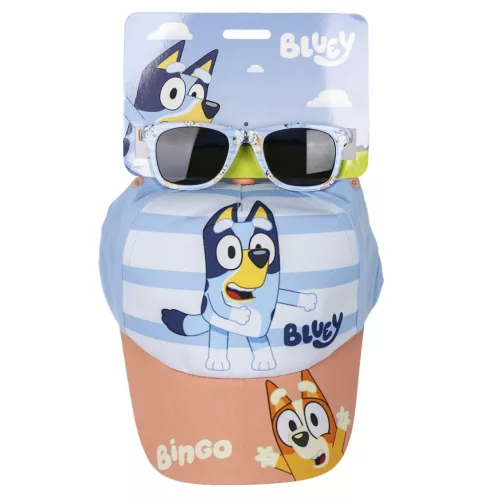 Bluey Bingo napszemüveg és baseball sapka szett