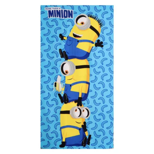 Minyonok Blue Banana fürdőlepedő, strand törölköző 70x140cm (Fast Dry)