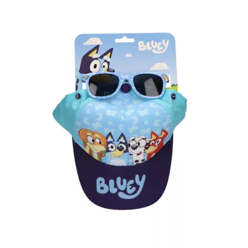 Bluey Blue Team napszemüveg és baseball sapka szett