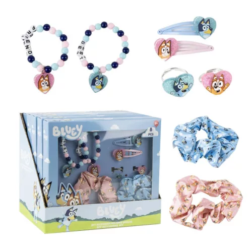 Bluey Happy hajkiegészítő és ékszer szett 8 db-os