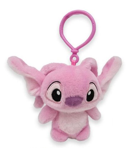 Disney Lilo és Stitch, A csillagkutya Pink 3D plüss figura akasztóval, táskadísz 12 cm