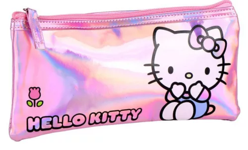 Hello Kitty Pink Iridescent gyerek neszeszer, tolltartó