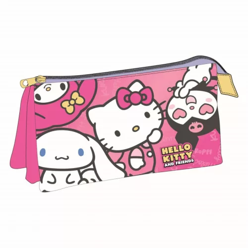 Hello Kitty Kawaii Cuties 3 rekeszes tolltartó 23 cm
