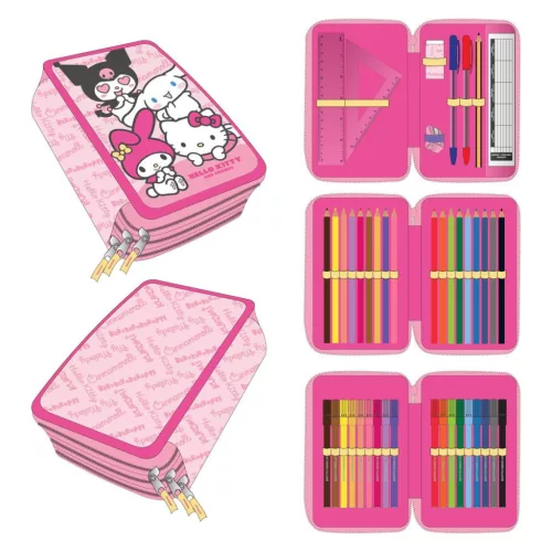 Hello Kitty Kawaii Cuties tolltartó töltött 3 emeletes Giotto