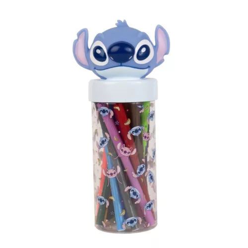 Disney Lilo és Stitch, A csillagkutya Happy 18 db-os filctoll szett 3D tartóban