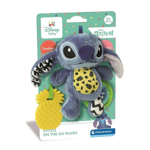 Disney Lilo és Stitch, A csillagkutya Ananas plüss figura és rágóka Clementoni