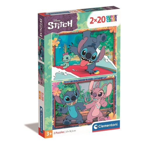 Disney Lilo és Stitch, A csillagkutya Angel 2x20 db-os puzzle Clementoni