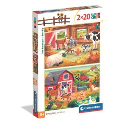 Farm Family 2x20 db-os puzzle Clementoni