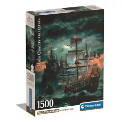   Kalózhajó Haunted Seas 1500 db-os Compact puzzle Clementoni