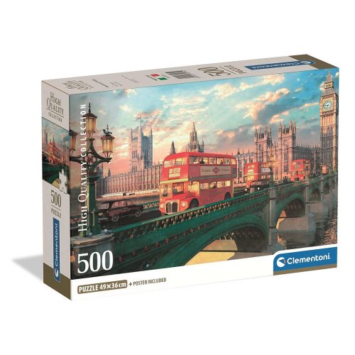 London Westminster Bridge 500 db-os Compact puzzle Clementoni