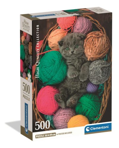 Cicás Fluffy 500 db-os Compact puzzle Clementoni