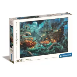 Kalózhajó Pirate Battle 6000 db-os puzzle Clementoni