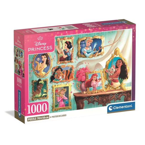 Disney Hercegnők Mozaic 1000 db-os Compact puzzle Clementoni