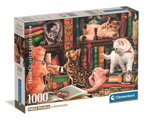 Cicás Curious Whiskers 1000 db-os Compact puzzle Clementoni