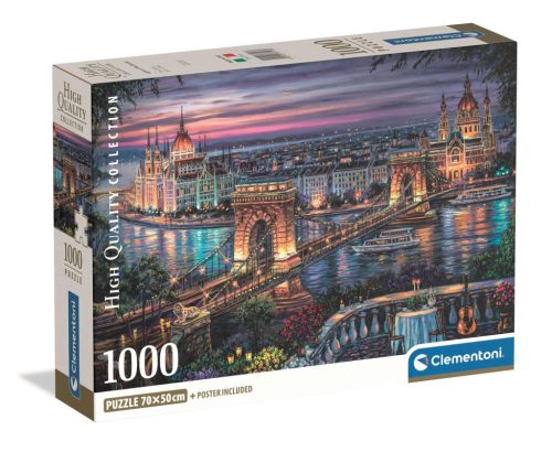 Budapest Lights of the Danube 1000 db-os Compact puzzle Clementoni