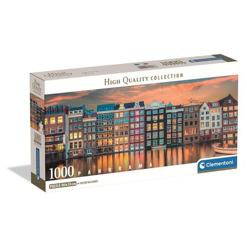 Amsterdam Bright 1000 db-os panoráma Compact puzzle Clementoni