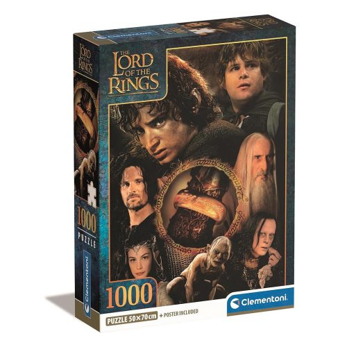 A Gyűrűk Ura The One Ring’s Burden 1000 db-os Compact puzzle Clementoni