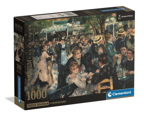 Művészet Bál a Moulin de la Galette-ben Renoir 1000 db-os Compact puzzle Clementoni