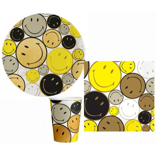 Emoji Smiley Originals party szett 32 db-os